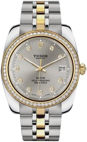 Tudor 21023-0006 Classic Date Sølvfarget/Gulltonet stål Ø38 mm