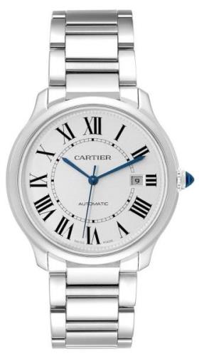 Cartier Herreklokke WSRN0035 Ronde Must Sølvfarget/Stål Ø40 mm