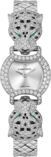 Cartier Dameklokke HPI01533 La Panthère Sølvfarget/18 karat hvitt