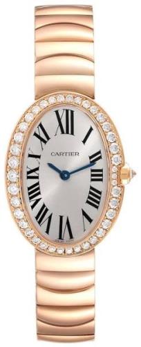 Cartier Dameklokke WB520002 Baignoire Sølvfarget/18 karat rosé gull