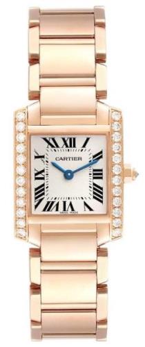 Cartier Dameklokke WJTA0022 Tank Francaise Sølvfarget/18 karat rosé