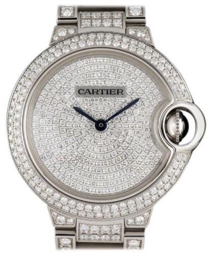 Cartier Dameklokke HPI00562 Ballon Bleu Diamantsmykket/18 karat hvitt