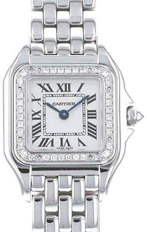 Cartier Dameklokke WJPN0006 Panthere De Sølvfarget/18 karat hvitt