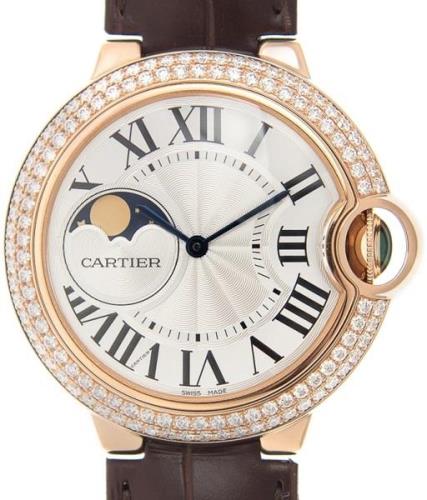 Cartier Dameklokke WJBB0027 Ballon Blue Sølvfarget/Lær Ø37 mm