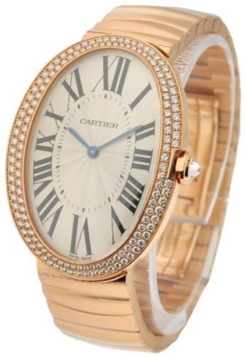 Cartier Dameklokke WB520003 Baignoire Sølvfarget/18 karat rosé gull