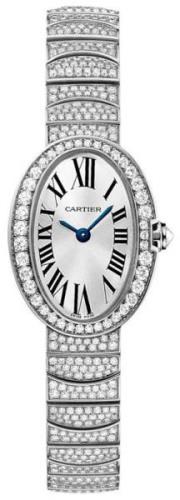 Cartier Dameklokke HPI00327 Baignoire Sølvfarget/18 karat hvitt gull