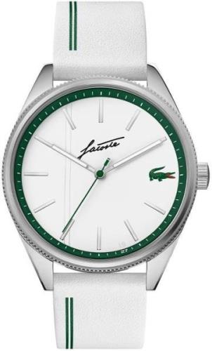 Lacoste Herreklokke 2011050 Hvit/Lær Ø42 mm