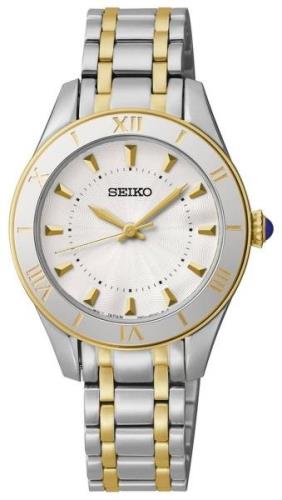 Seiko Dameklokke SRZ432P1 Dress Ladies Sølvfarget/Gulltonet stål