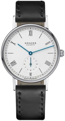 Nomos Glashütte N-205 Ludwig Hvit/Lær Ø35 mm