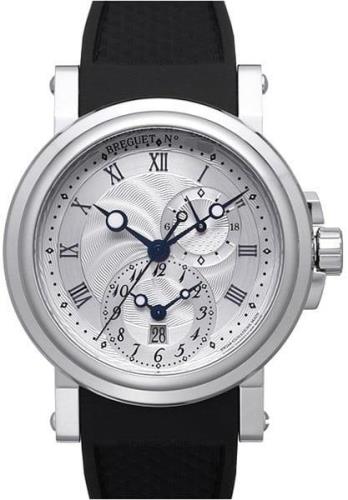 Breguet Herreklokke 5857ST-12-5ZU Marine Sølvfarget/Gummi Ø42 mm