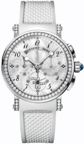 Breguet Dameklokke 8828BB-5D-586 DD00 Marine Hvit/Gummi Ø34.6 mm