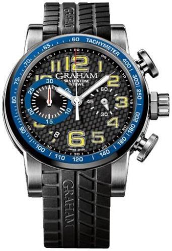 Graham Silverstone Herreklokke 2SAAC.B04A Sort/Gummi Ø44 mm