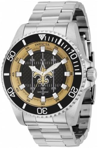 Invicta Nfl Herreklokke 36941 Sort/Stål Ø47 mm