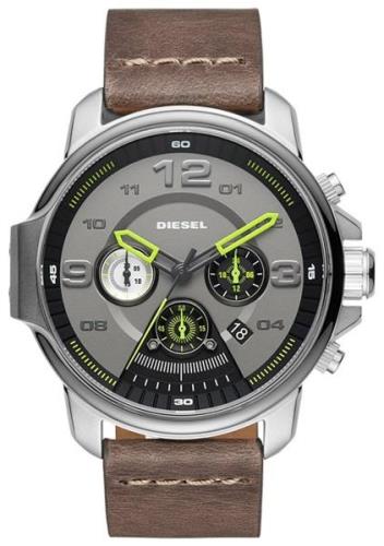 Diesel Chronograph Herreklokke DZ4433 Grå/Lær Ø50 mm