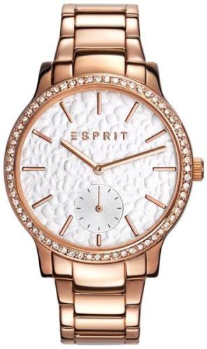 Esprit Dress Dameklokke ES108112005 Hvit/Rose-gulltonet stål Ø36 mm