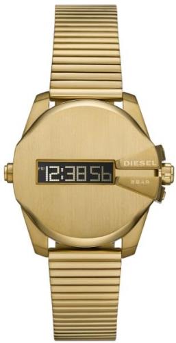 Diesel Baby Chief Herreklokke DZ1961 LCD/Gulltonet stål Ø32 mm