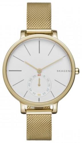 Skagen Hagen Dameklokke SKW2436 Hvit/Gulltonet stål Ø34 mm