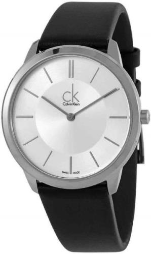 Calvin Klein Minimal Herreklokke K3M211C6 Sølvfarget/Lær Ø40 mm