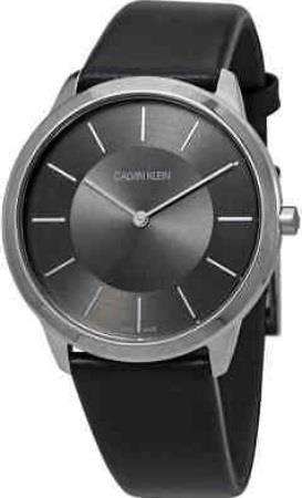 Calvin Klein Minimal Herreklokke K3M211C4 Grå/Lær Ø40 mm