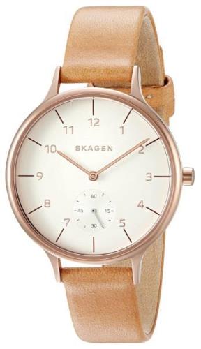 Skagen Anita Dameklokke SKW2405 Hvit/Lær Ø34 mm