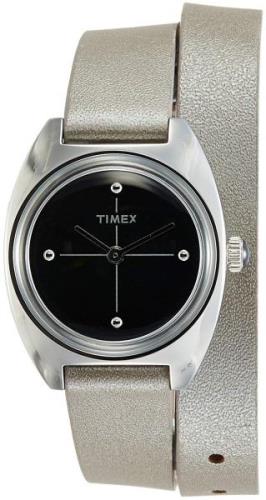 Timex 99999 Dameklokke TW2R69900 Sort/Lær Ø24 mm