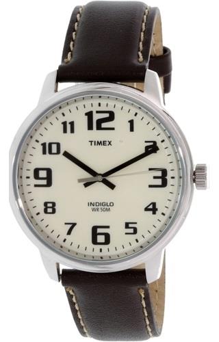 Timex Herreklokke T28201 Hvit/Lær Ø45 mm
