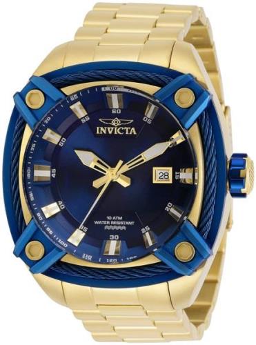 Invicta Bolt Herreklokke 31354 Blå/Gulltonet stål Ø50 mm