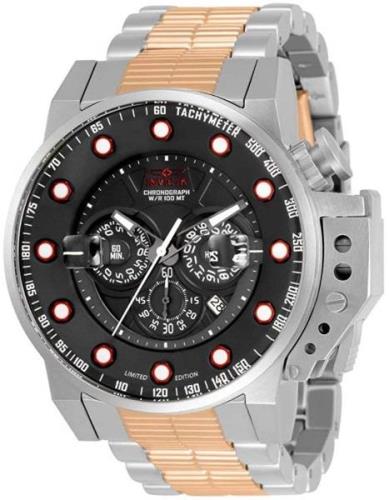 Invicta 99999 Herreklokke 33410 Sort/Rose-gulltonet stål Ø50 mm