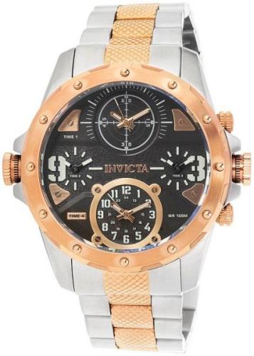 Invicta Coalition Forces Herreklokke 31149 Sort/Rose-gulltonet stål