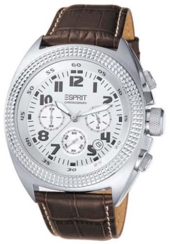 Esprit Sport Herreklokke ES900491002 Sølvfarget/Lær Ø47 mm