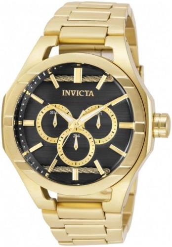 Invicta 99999 Herreklokke 31831 Sort/Gulltonet stål Ø48 mm