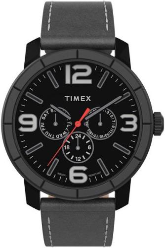 Timex Herreklokke TW2U15200 Sort/Lær Ø44 mm