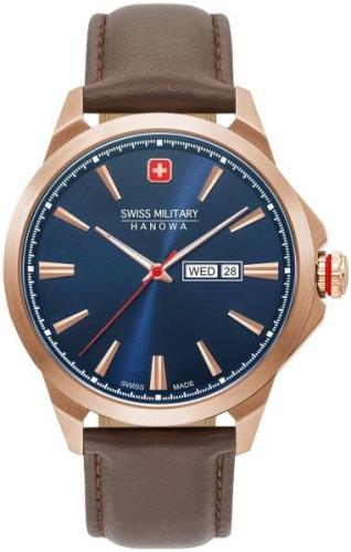 Swiss Military Hanowa Herreklokke 06-4346.02.003 Blå/Lær Ø45 mm