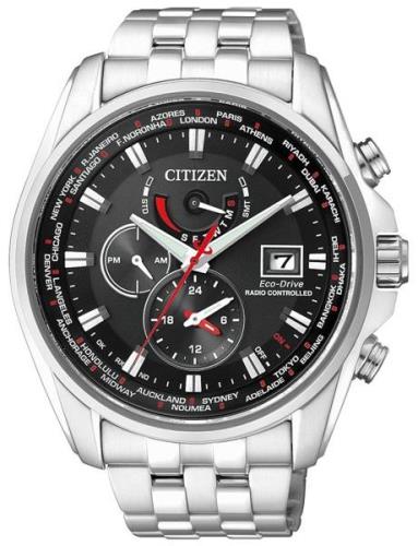 Citizen Radio Controlled Herreklokke AT9030-55E Sort/Stål Ø44 mm