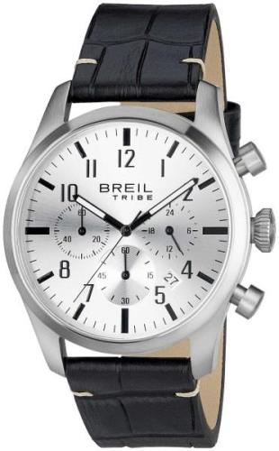 Breil Tribe Herreklokke EW0230 Sølvfarget/Lær Ø42 mm