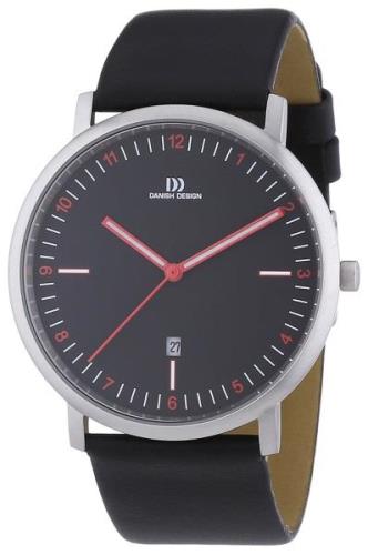 Danish Design Classic Herreklokke 3314466 Sort/Lær Ø42 mm