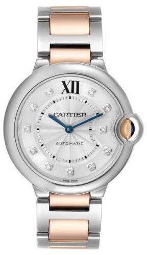 Cartier Ballon Bleu De Cartier Dameklokke W3BB0018 Sølvfarget/18