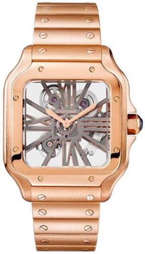 Cartier Santos De Cartier Herreklokke WHSA0008 Skjelettkuttet/18