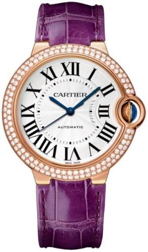 Cartier Ballon Bleu De Cartier Dameklokke WJBB0009 Sølvfarget/Lær