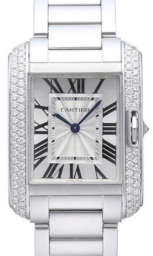 Cartier Tank Anglaise Dameklokke WT100028 Sølvfarget/18 karat hvitt