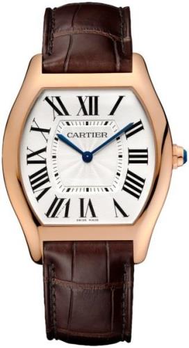 Cartier Tortue Herreklokke WGTO0002 Sølvfarget/Lær