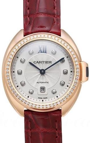 Cartier Cle De Cartier Dameklokke WJCL0038 Sølvfarget/Lær Ø31 mm