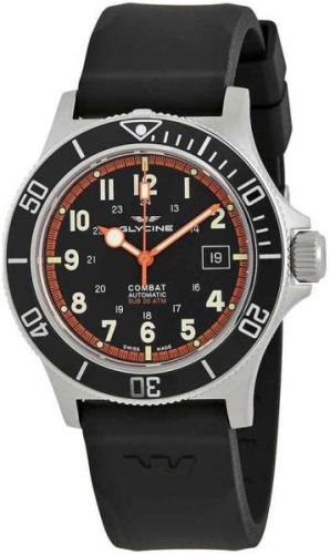 Glycine Combat GL0088 Sort/Gummi Ø42 mm