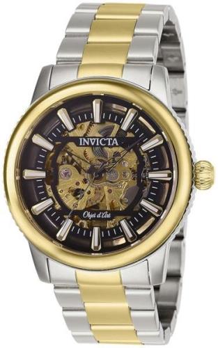 Invicta 99999 Herreklokke 27589 Skjelettkuttet/Gulltonet stål Ø42 mm