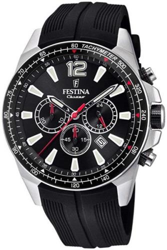 Festina Sport Herreklokke F20376-3 Sort/Gummi Ø47 mm