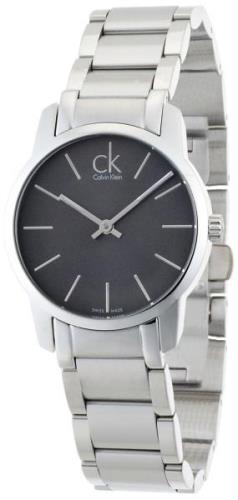 Calvin Klein City Dameklokke K2G23161 Sort/Stål Ø31 mm