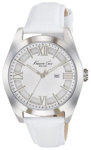 Kenneth Cole Classic Dameklokke 10021282 Hvit/Lær Ø40 mm