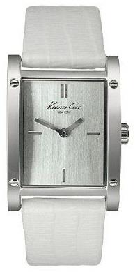 Kenneth Cole Dameklokke KC6061 Sølvfarget/Lær