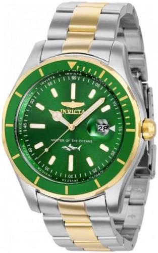 Invicta Pro Diver Herreklokke 35598 Grønn/Gulltonet stål Ø46 mm