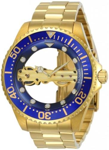 Invicta Pro Diver Herreklokke 24695 Skjelettkuttet/Gulltonet stål